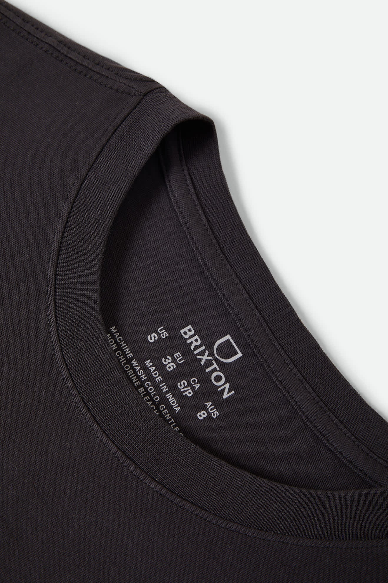 Brixton Womens Poolside Boxy Crew T-Shirt - Washed Black