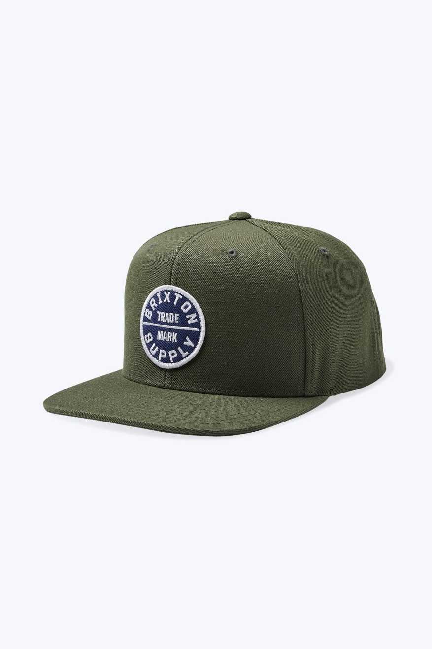 Brixton Oath III Snapback Cap - Moss/Washed Navy