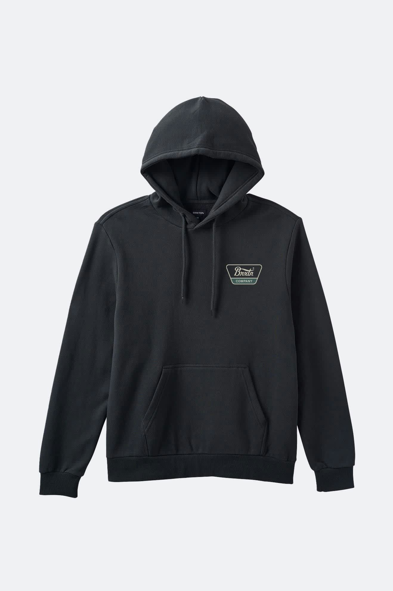 Brixton Linwood Hoodie - Black/Mallard Green/Whitecap