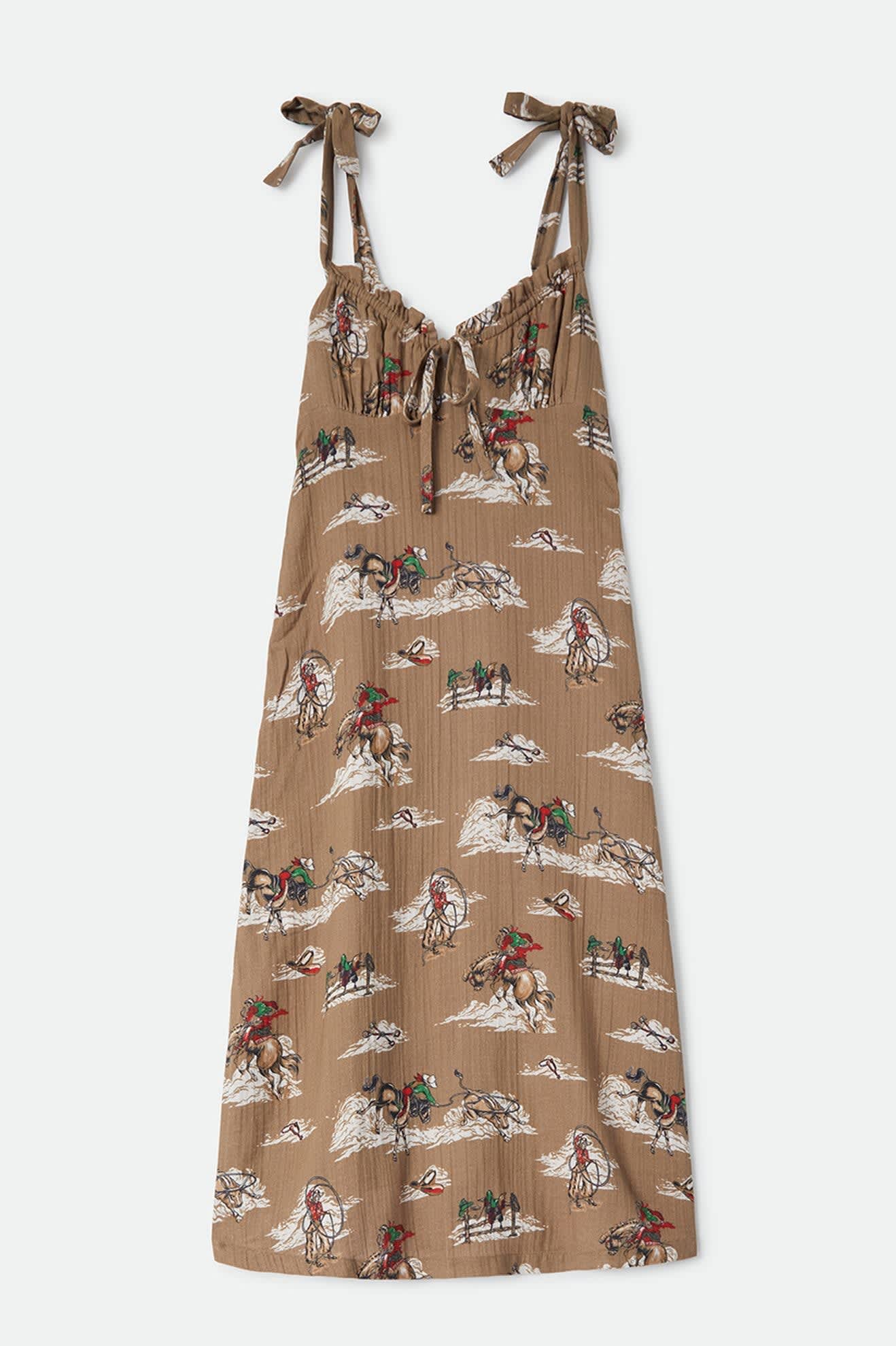 Brixton Womens The Tie Dress - Mid Century Cowboy Print
