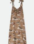 Brixton Womens The Tie Dress - Mid Century Cowboy Print