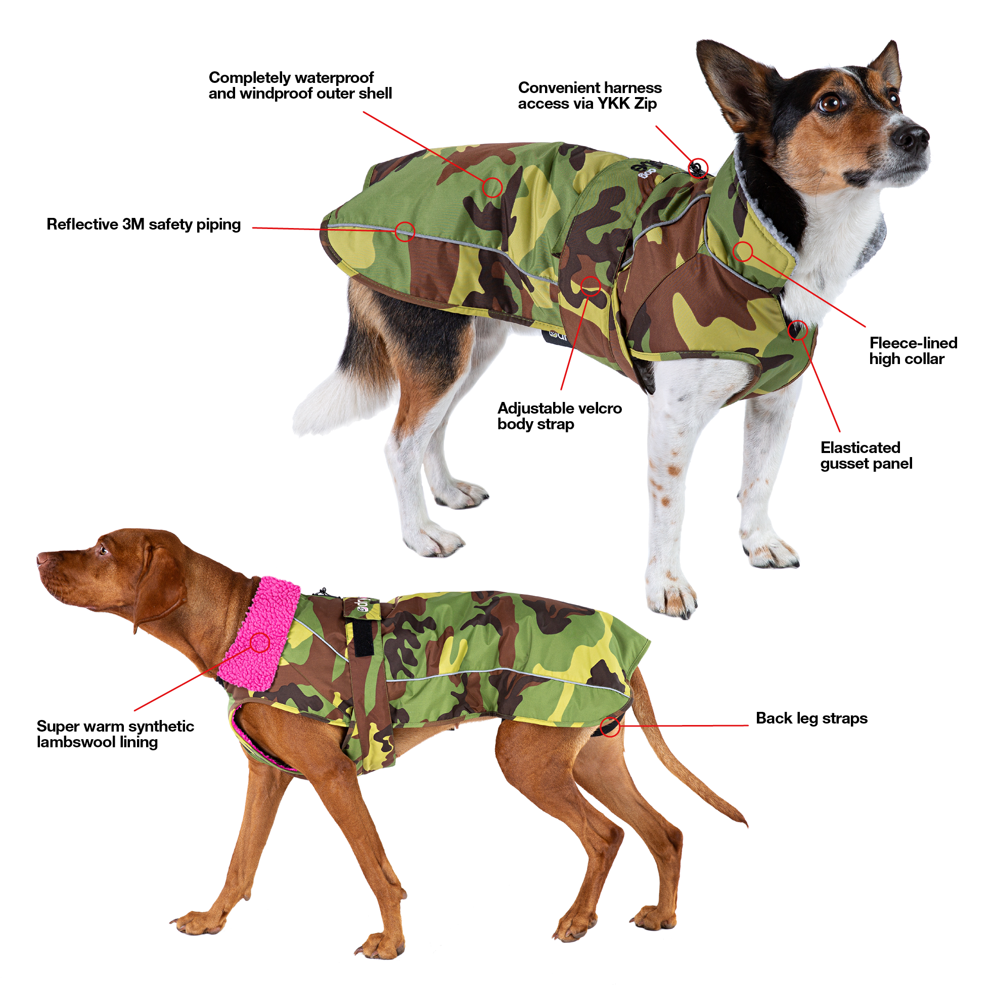 Dryrobe Dog Coat (XX-Large) - Camo Grey - ManGo Surfing