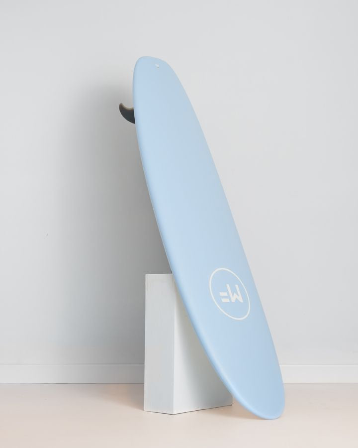 7&#39;6 Beastie Epoxy Lam - Futures 3F Surfboard - Sky Blue - ManGo Surfing