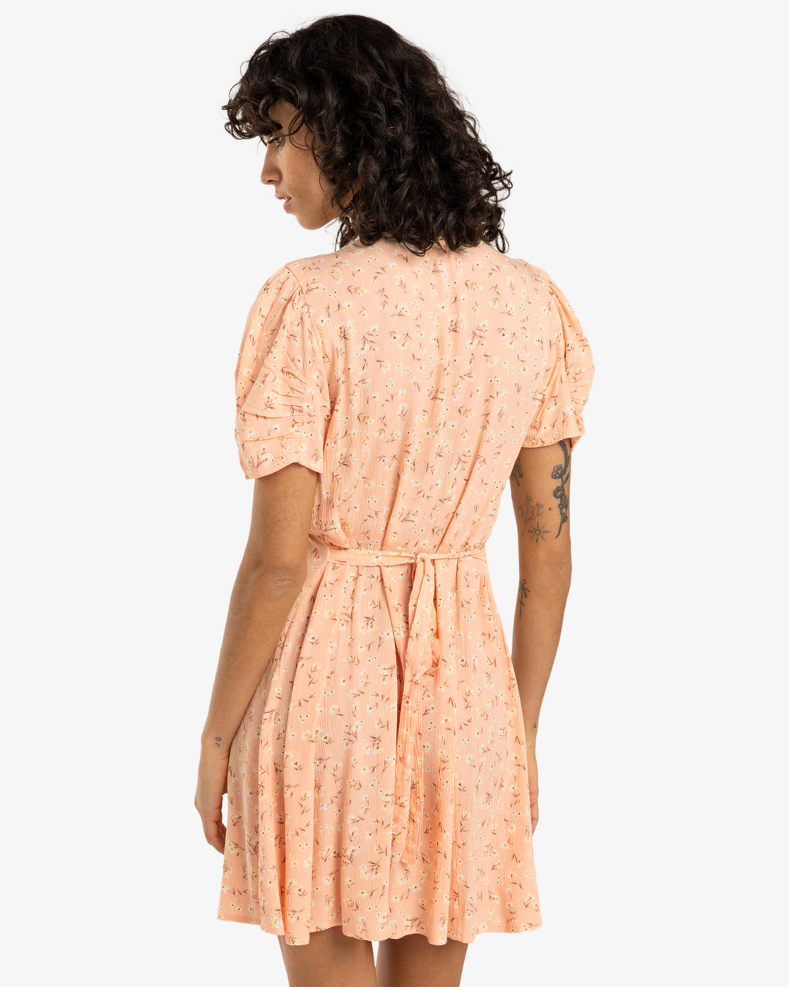 Billabong Womens Retro Mood Mini Dress - Soft Peach