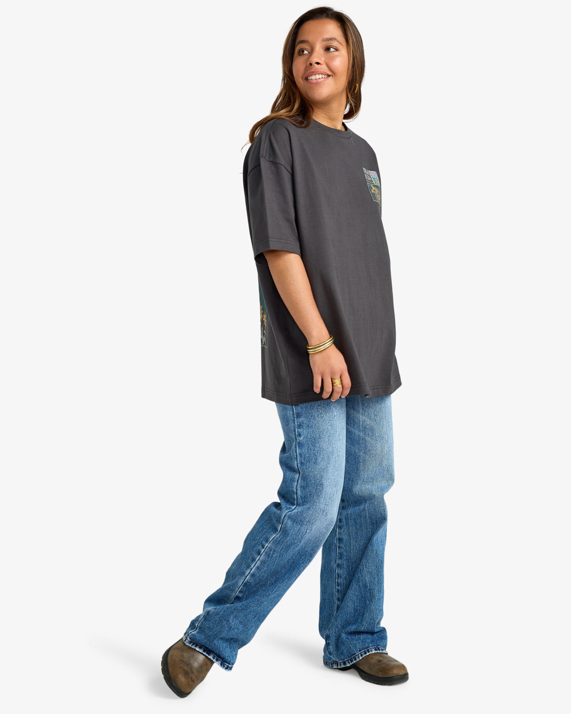 Billabong Womens Daydream Away T-Shirt - Off Black - ManGo Surfing