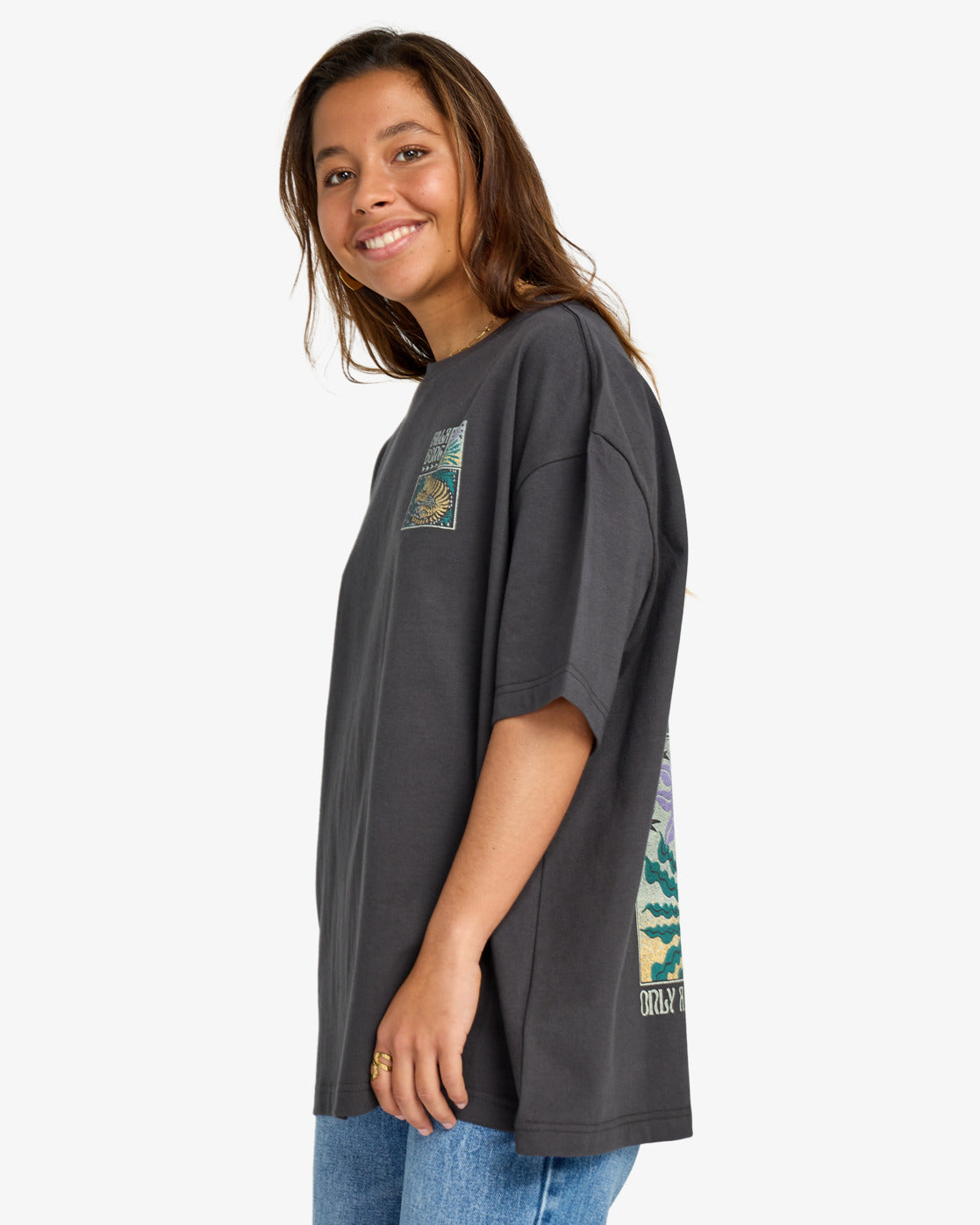 Billabong Womens Daydream Away T-Shirt - Off Black - ManGo Surfing