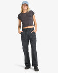 Billabong Womens Low Sun T-Shirt - Off Black - ManGo Surfing