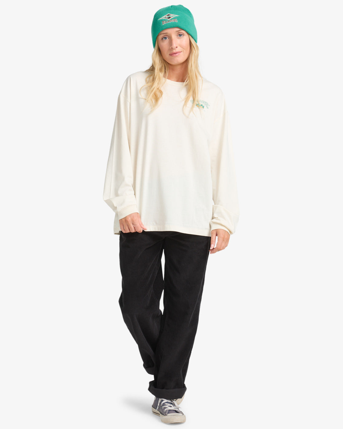 Billabong Womens Paradise Arch Long Sleeve T-Shirt - White Cap