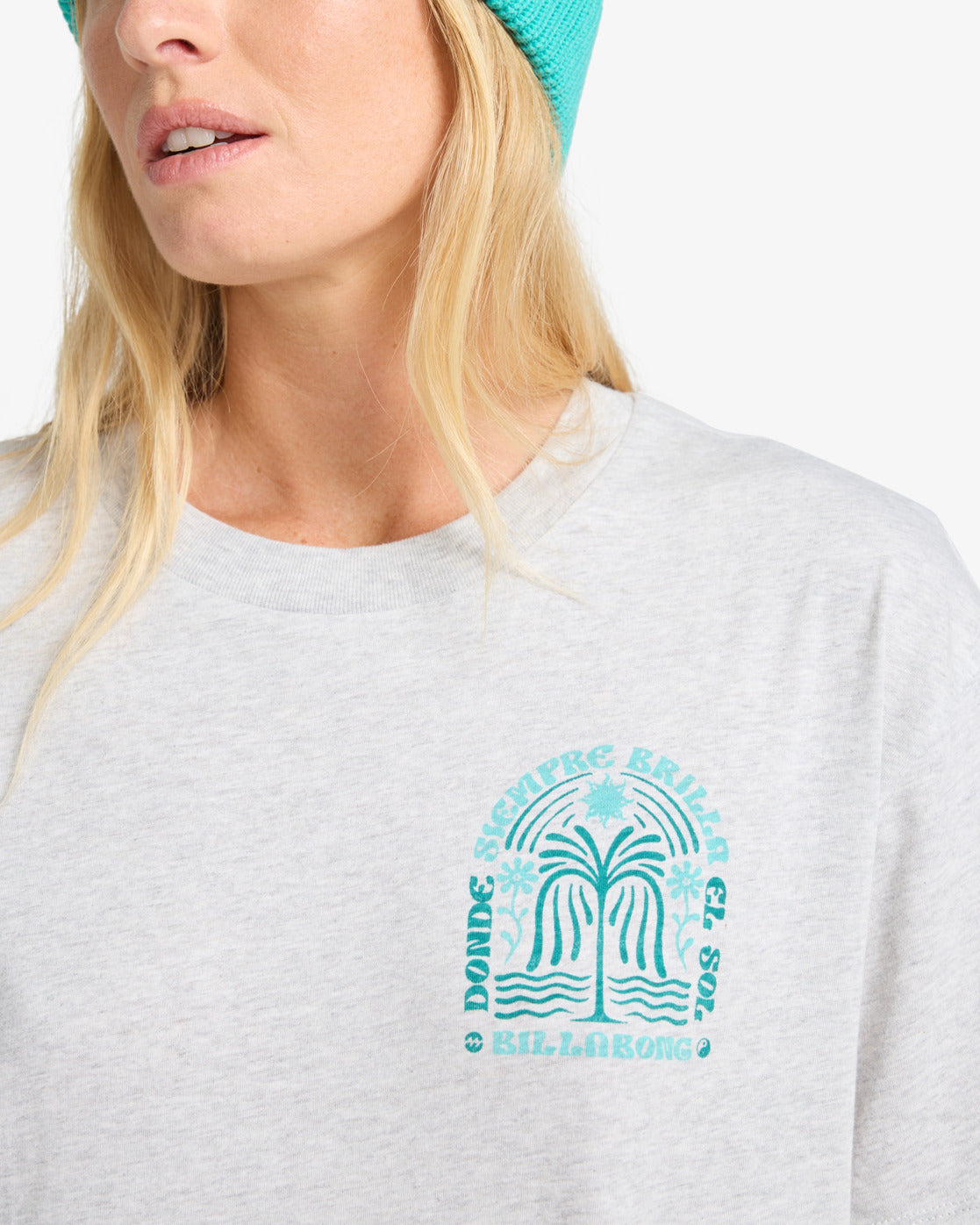 Billabong Womens Always Looking T-Shirt - Light Grey Heather