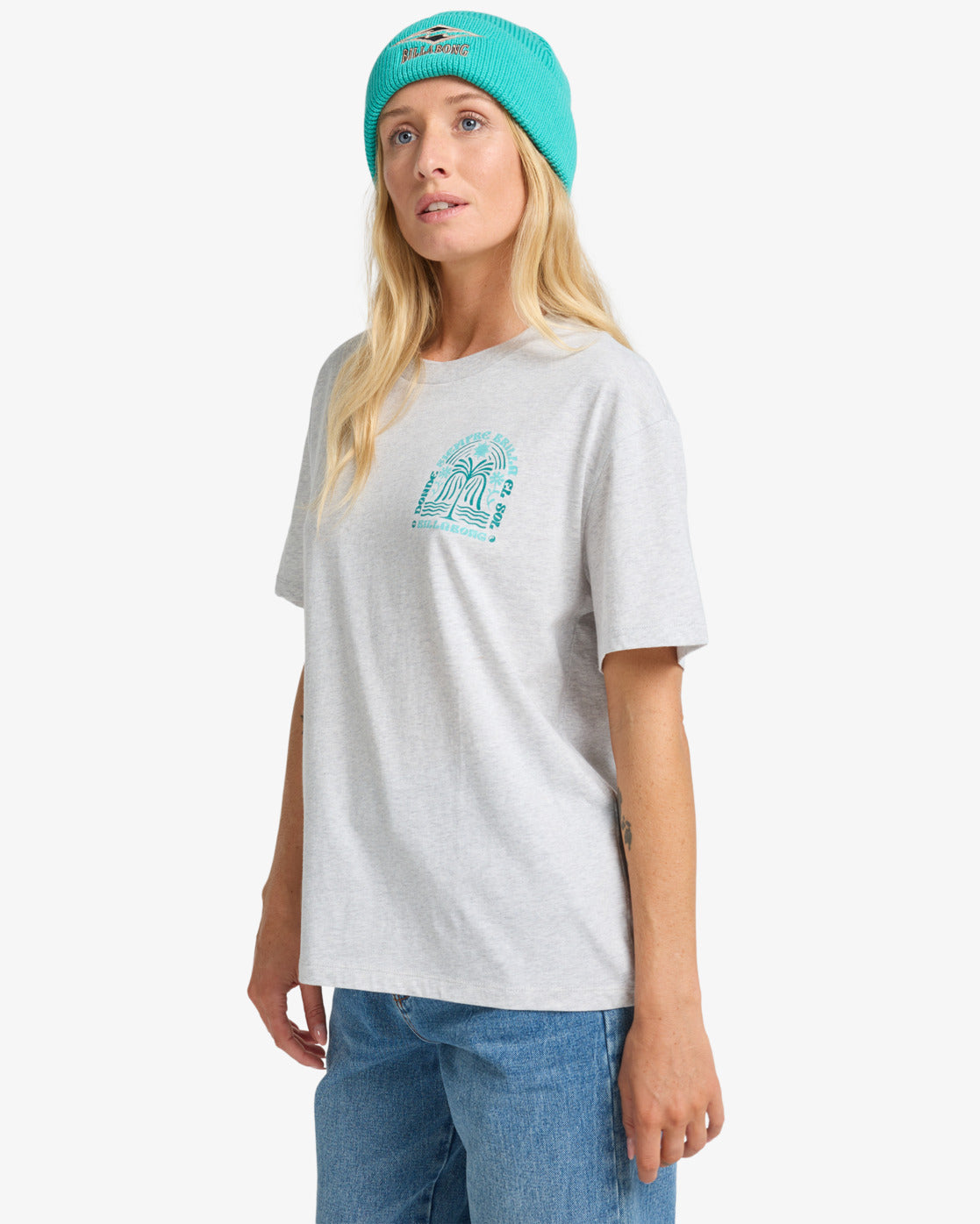 Billabong Womens Always Looking T-Shirt - Light Grey Heather