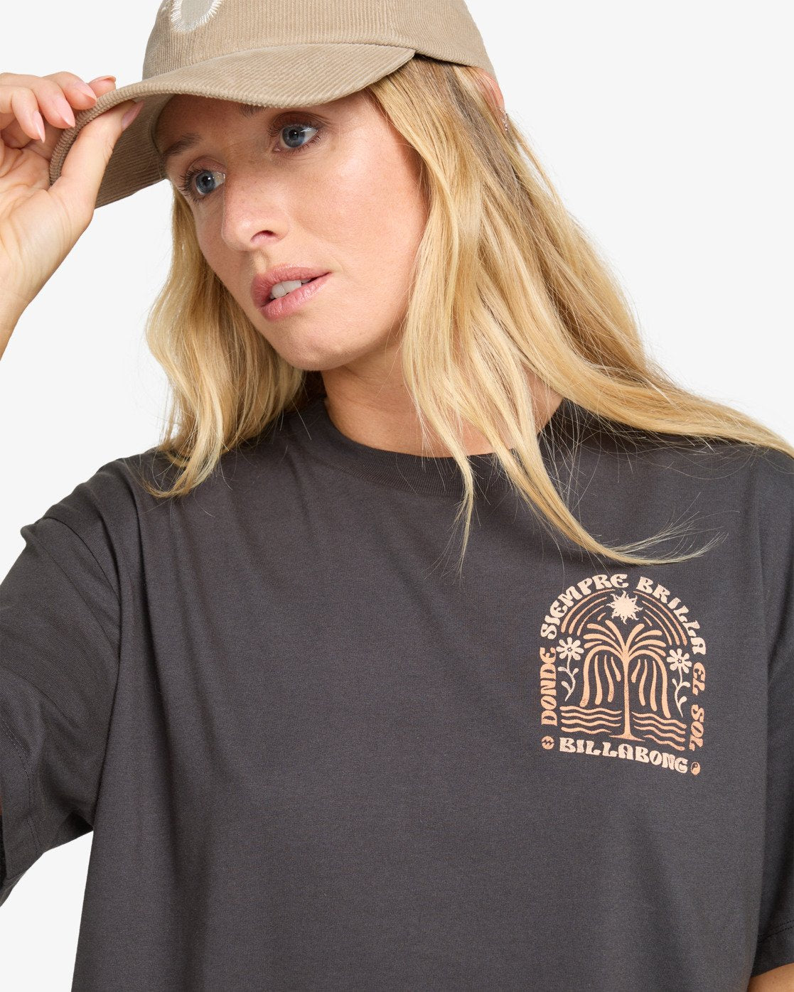 Billabong Womens Always Looking T-Shirt - Off Black