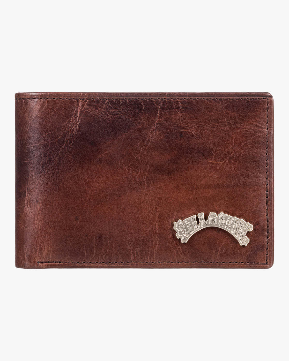 Billabong Arch Leather Tri-Fold Wallet - Chocolate