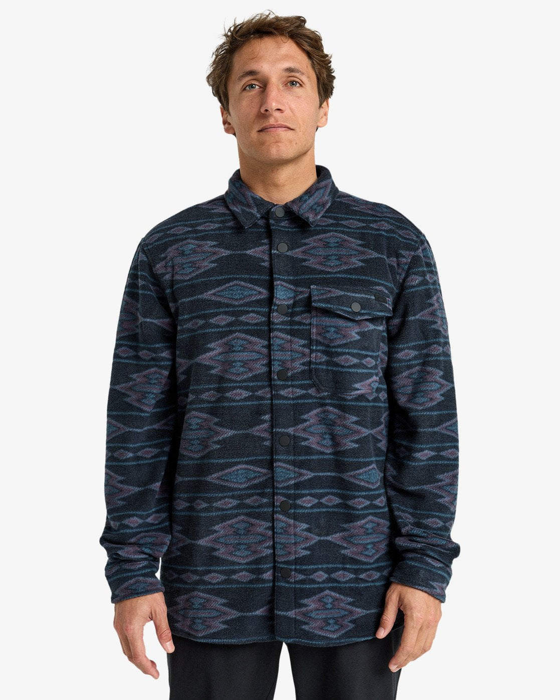 Billabong Mens Furnace Flannel Long Sleeve Shirt - Navy