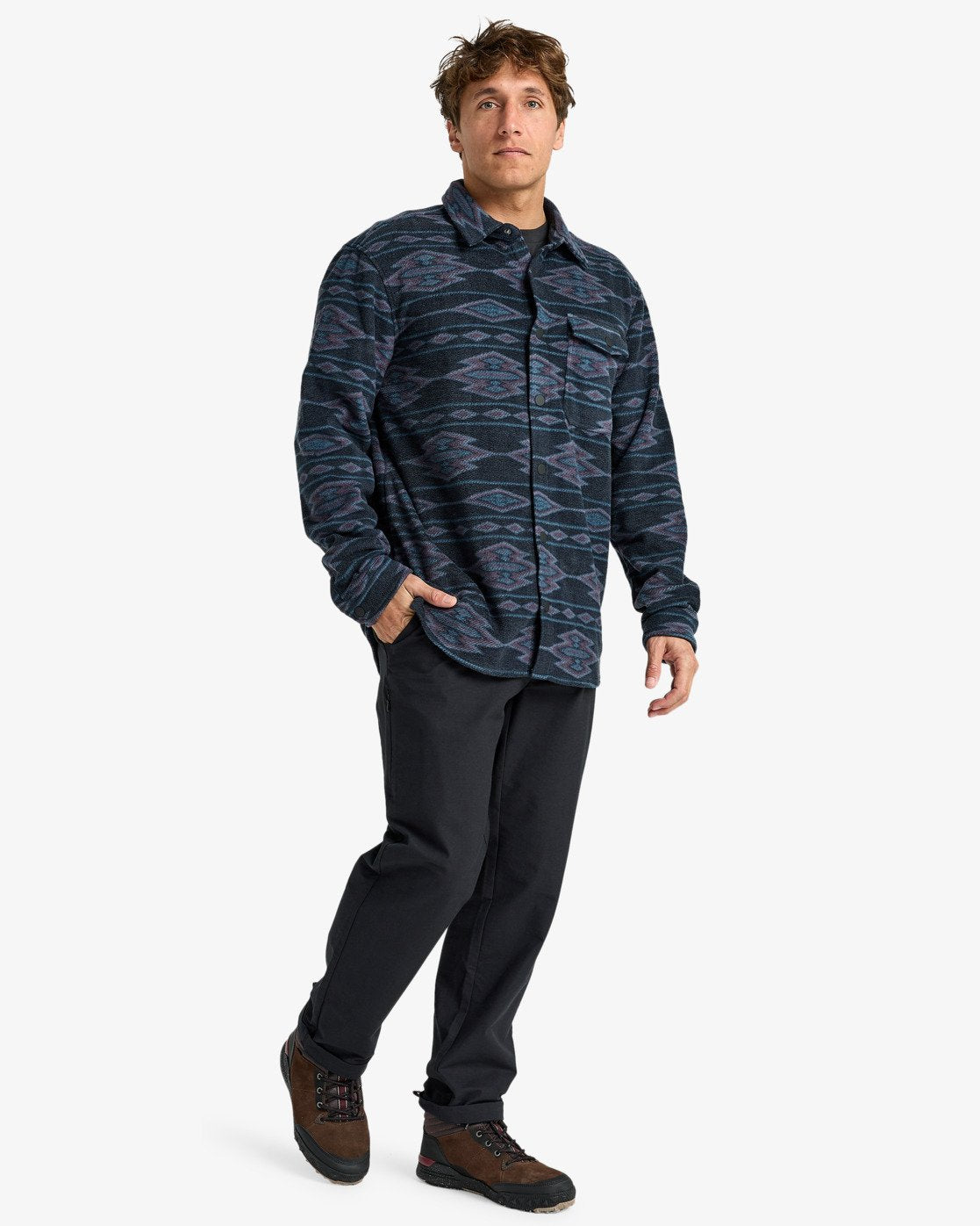 Billabong Mens Furnace Flannel Long Sleeve Shirt - Navy