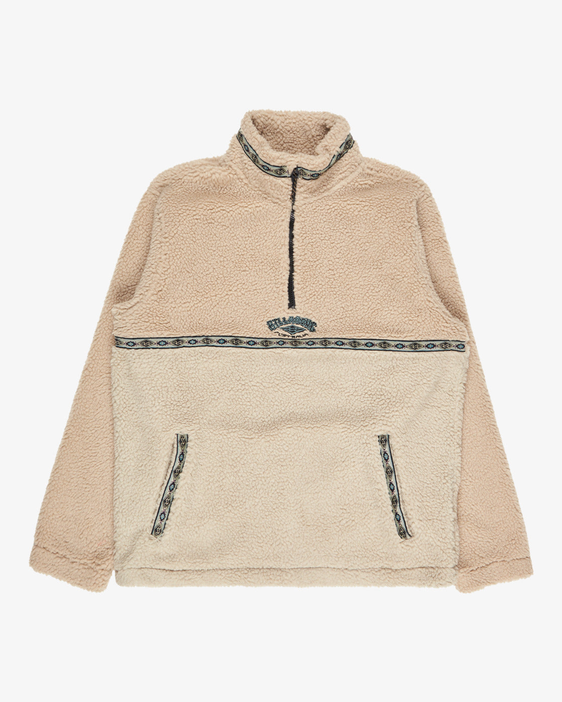 Billabong Mens Boundary Tombstone Half Zip Mock Neck Fleece - Desert