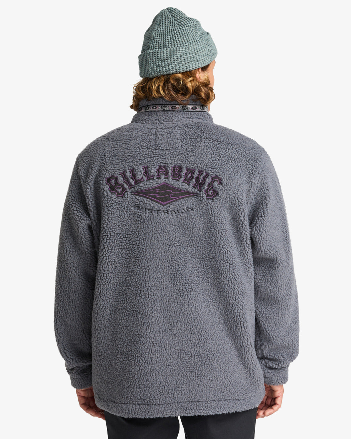 Billabong Mens Boundary Tombstone Half Zip Mock Neck Fleece - Pewter - ManGo Surfing