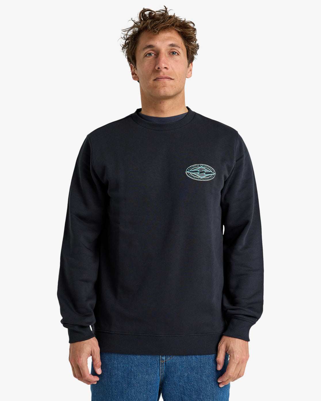 Billabong Mens Foundation Crew Sweatshirt - Black - ManGo Surfing