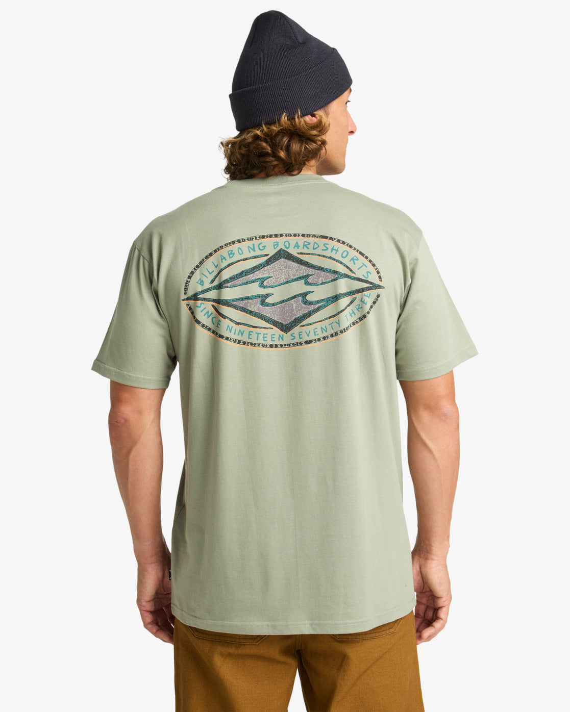 Billabong Mens Diamond Vision T-Shirt - Grey Green - ManGo Surfing