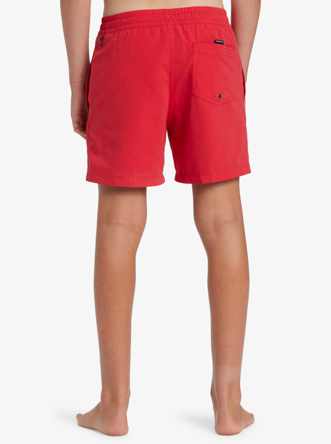 Quiksilver Boys Everyday Solid 14&quot; Swim Shorts (8-16 Yrs) - High Risk Red - ManGo Surfing