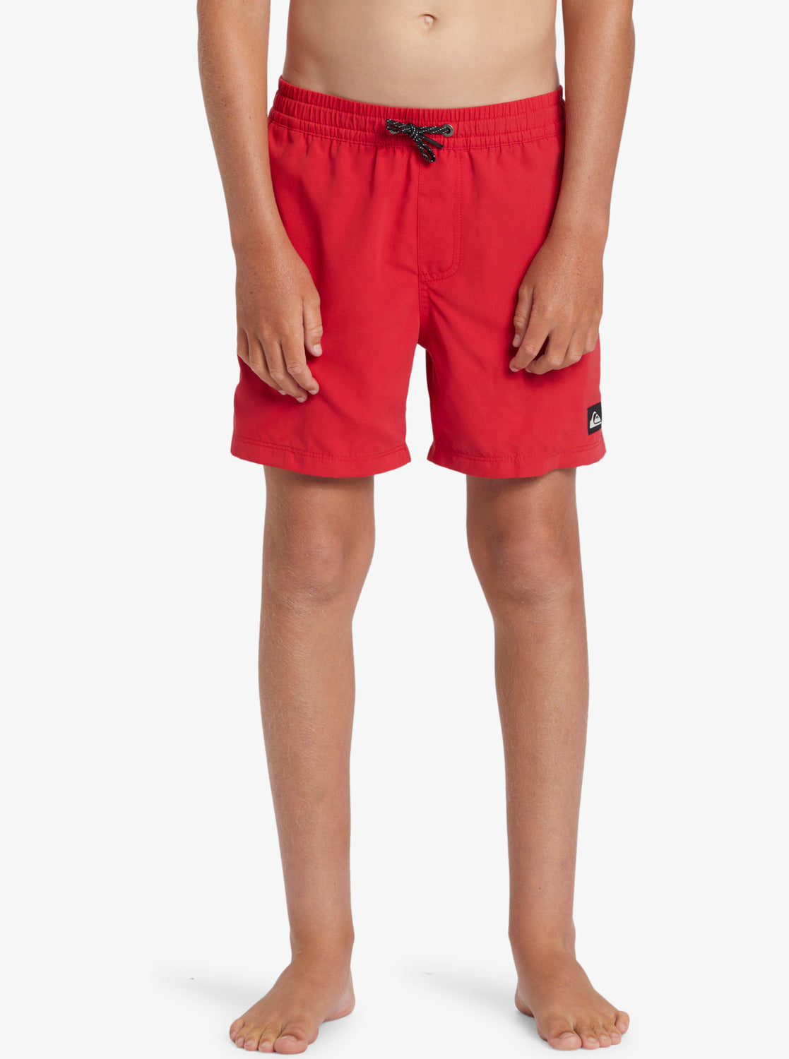 Quiksilver Boys Everyday Solid 14&quot; Swim Shorts (8-16 Yrs) - High Risk Red - ManGo Surfing