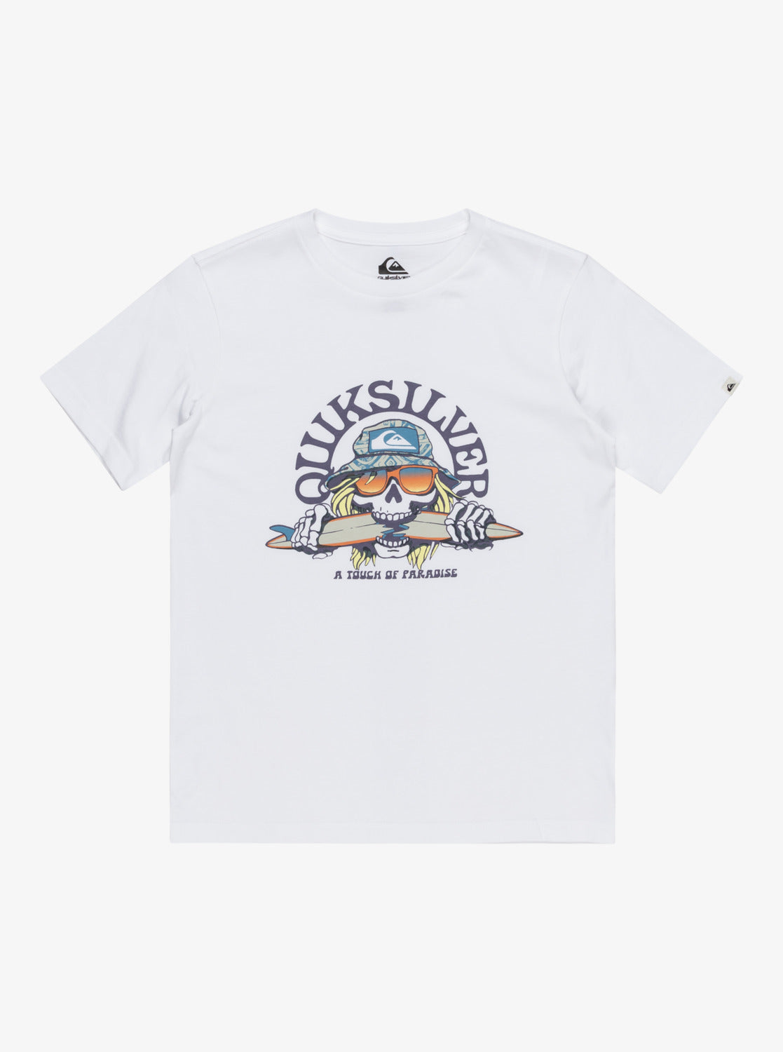 Quiksilver Boys EV Skull Feast T-Shirt (8-16 Yrs) - White - ManGo Surfing