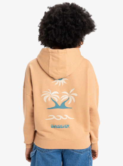 Quiksilver Womens Oversized Pullover Hoodie - Praline - ManGo Surfing
