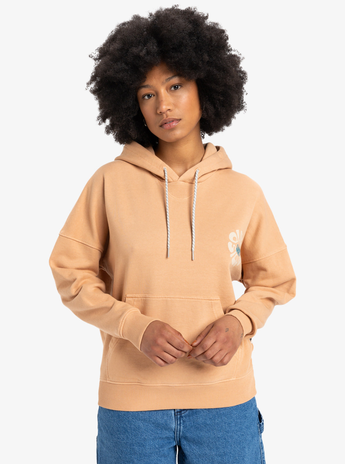 Quiksilver Womens Oversized Pullover Hoodie - Praline - ManGo Surfing