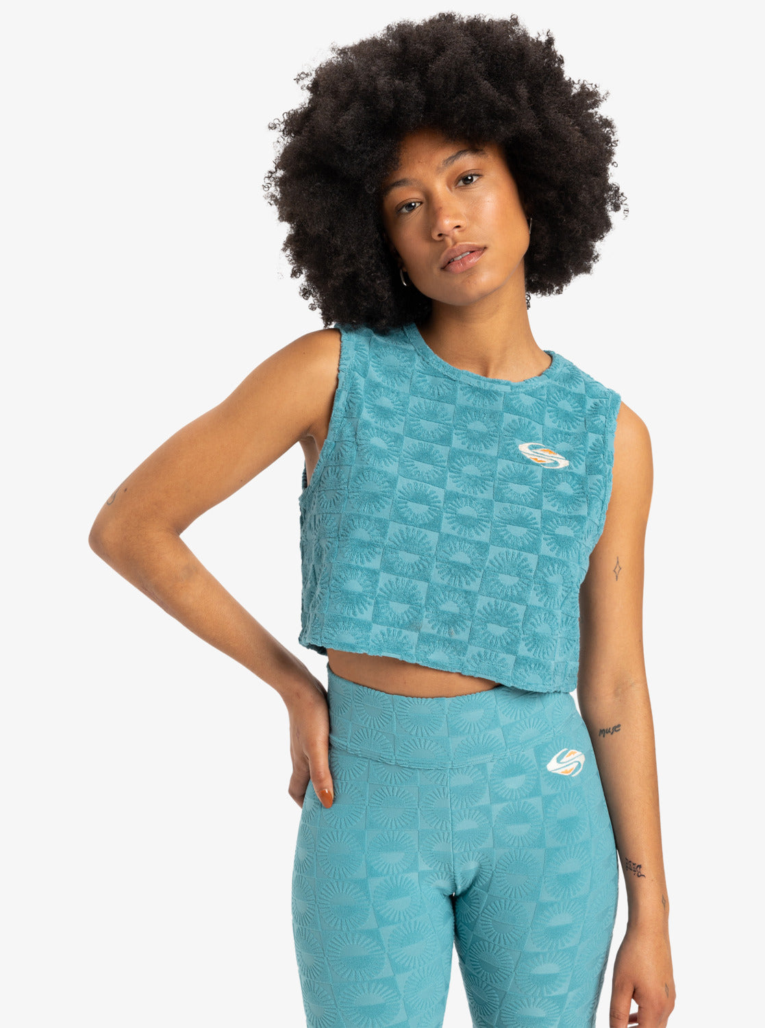 Quiksilver Womens The Wine Tank Crop Top - Brittany Blue - ManGo Surfing