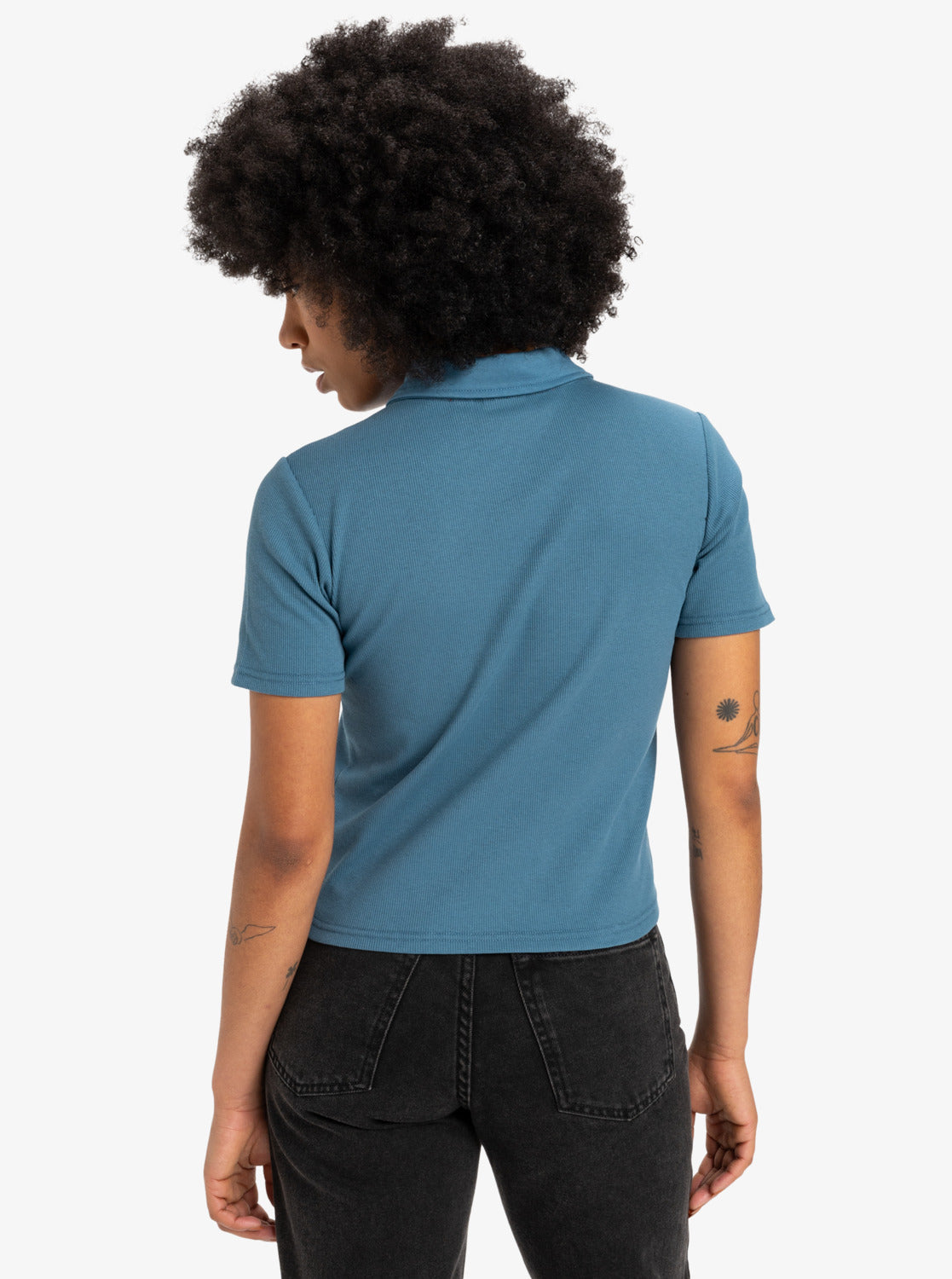 Quiksilver Womens Nightcall Polo T-Shirt - Real Teal - ManGo Surfing