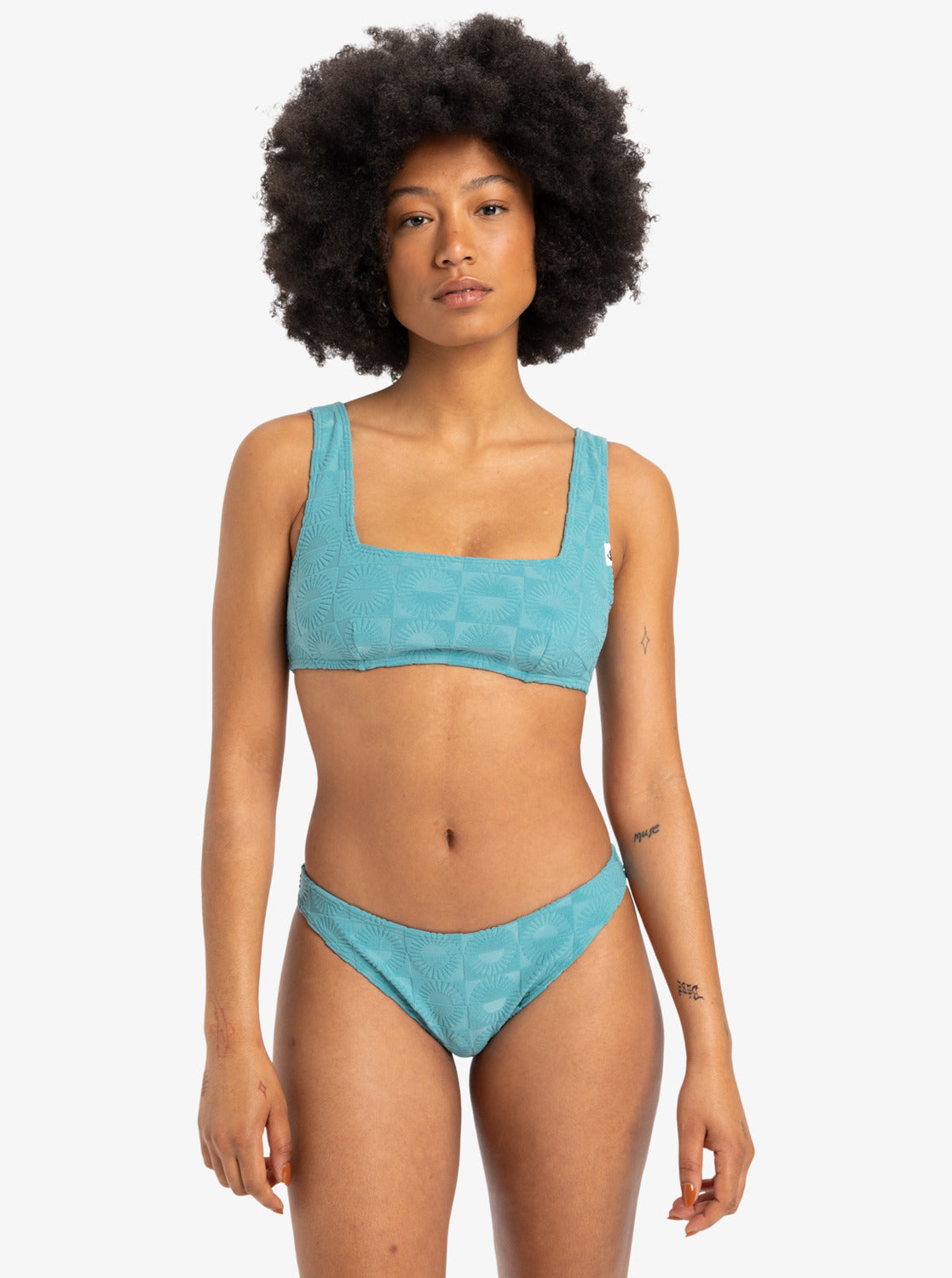 Quiksilver Womens Dark Roy Full Coverage Bikini Top - Brittany Blue - ManGo Surfing