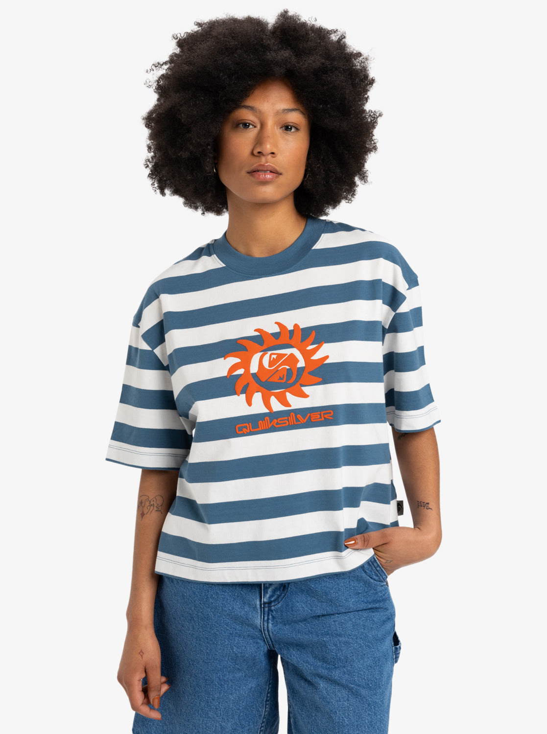 Quiksilver Womens Boyfriend T-Shirt - Real Teal - ManGo Surfing