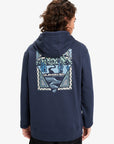 Quiksilver Mens Graphic Hoodie - Dark Navy