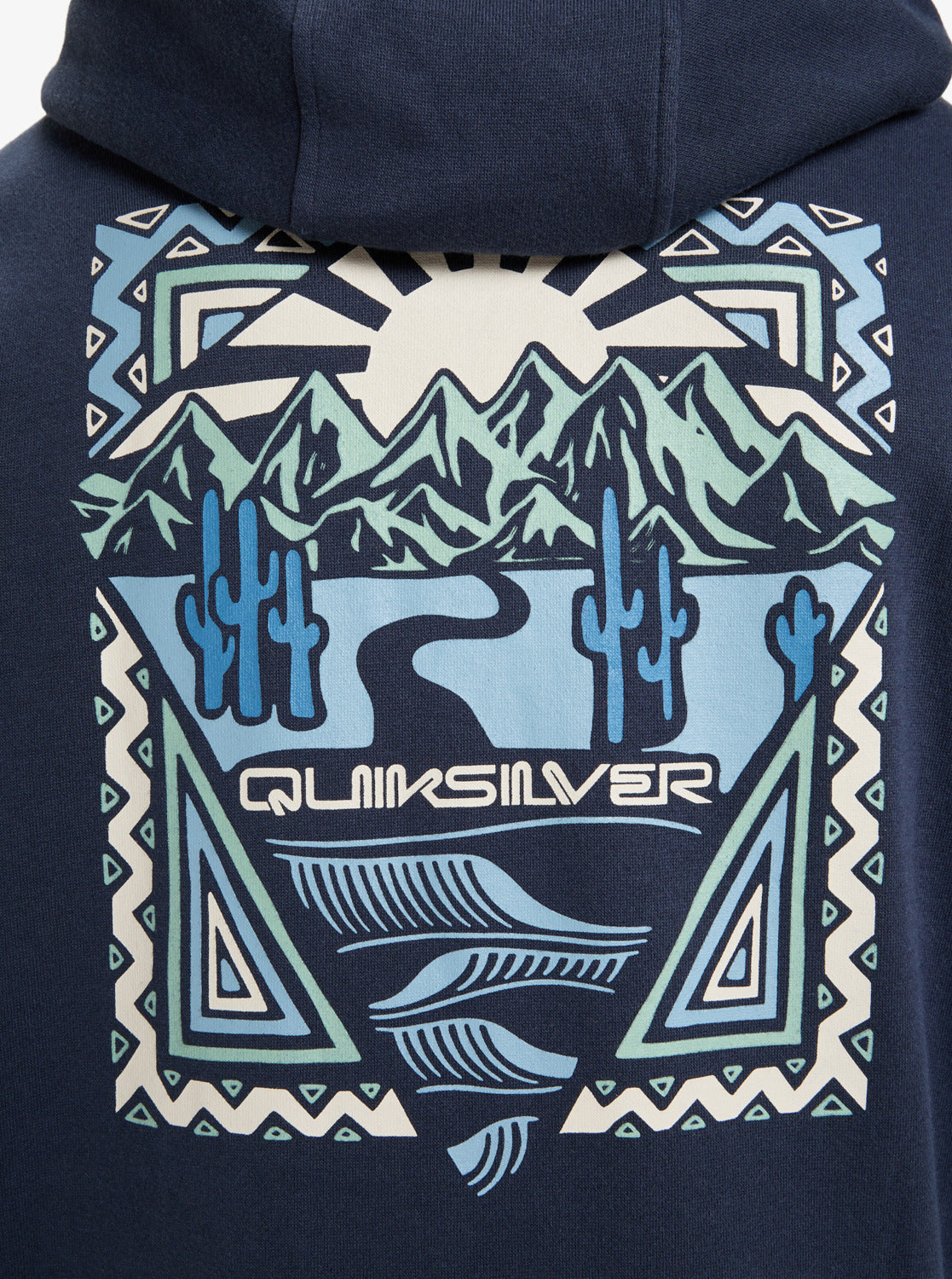 Quiksilver Mens Graphic Hoodie - Dark Navy
