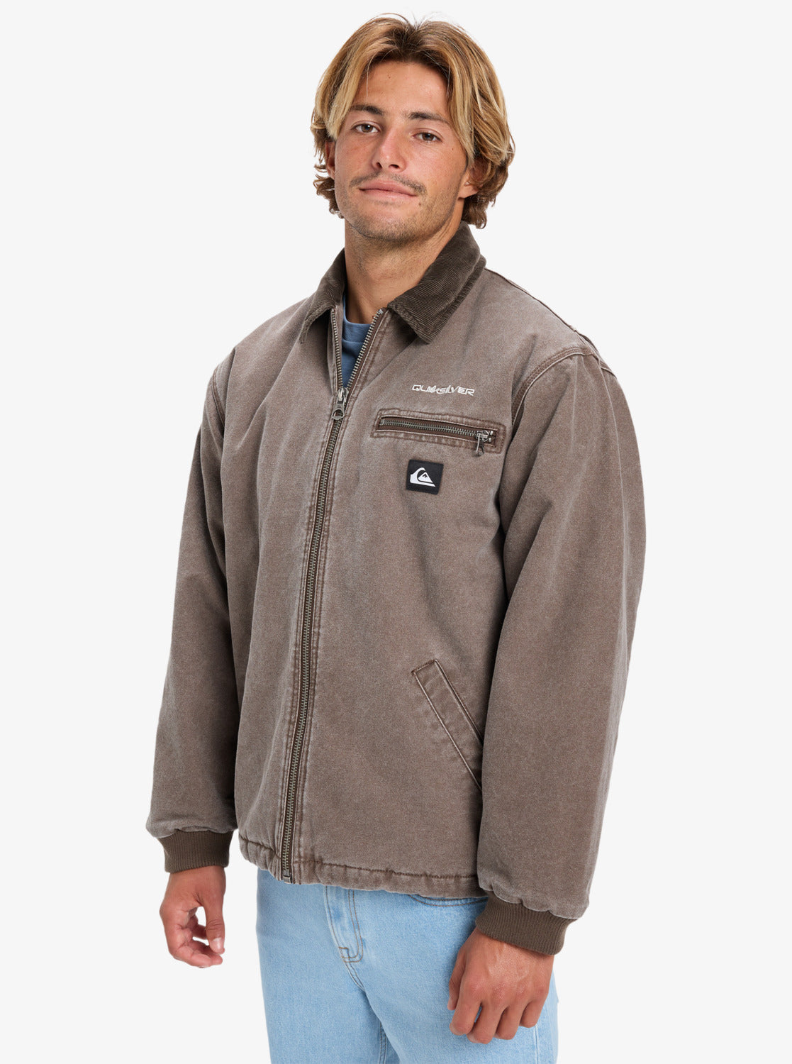 Quiksilver Mens Shaper Pad Workwear Jacket - Chocolate Brown