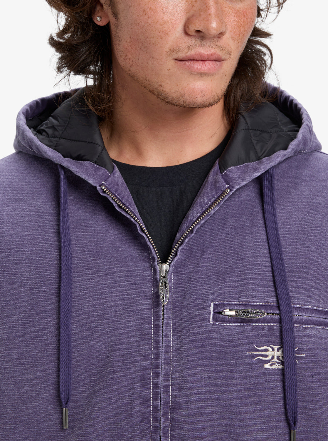 Quiksilver Mens Straight Out Mercury Street Jacket - Purple Velvet