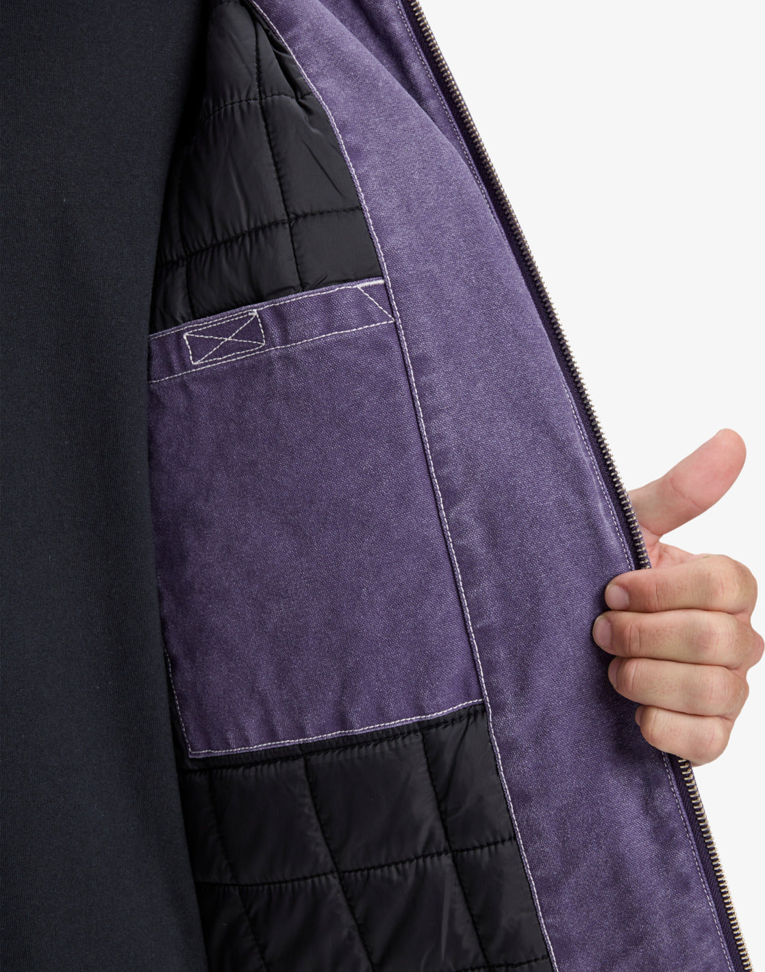 Quiksilver Mens Straight Out Mercury Street Jacket - Purple Velvet