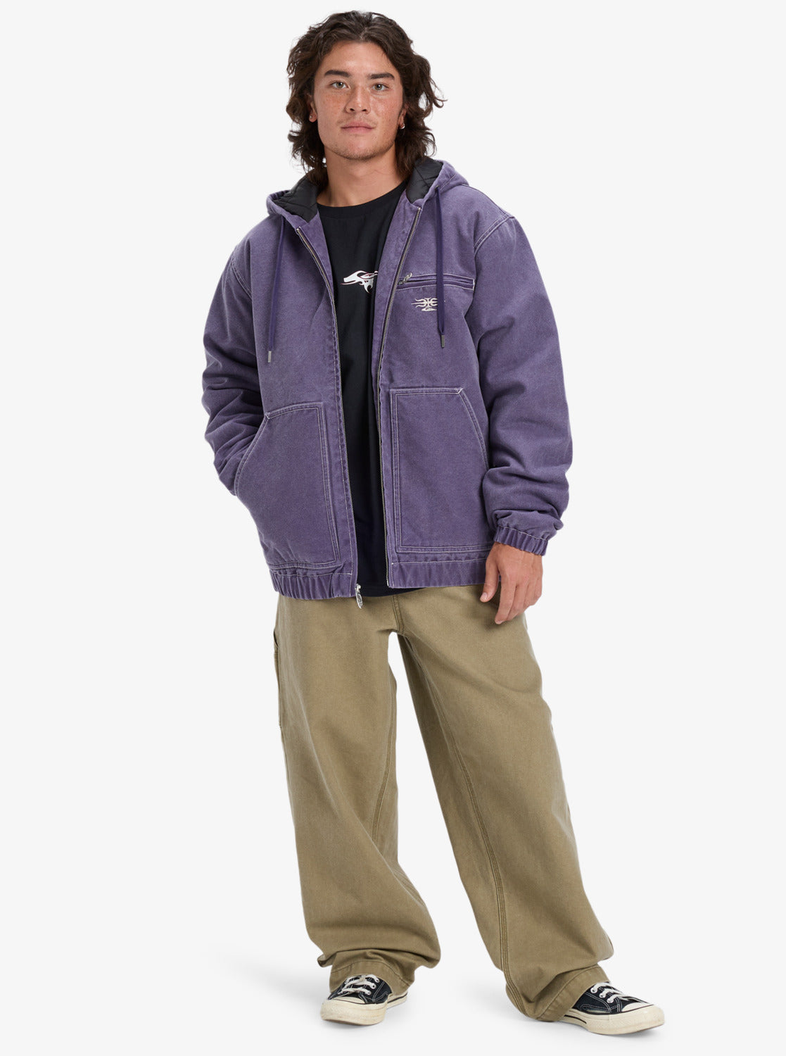 Quiksilver Mens Straight Out Mercury Street Jacket - Purple Velvet