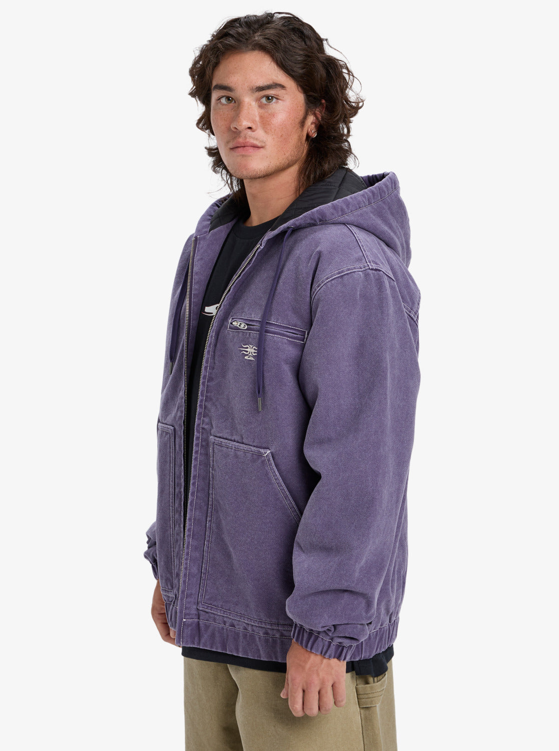 Quiksilver Mens Straight Out Mercury Street Jacket - Purple Velvet