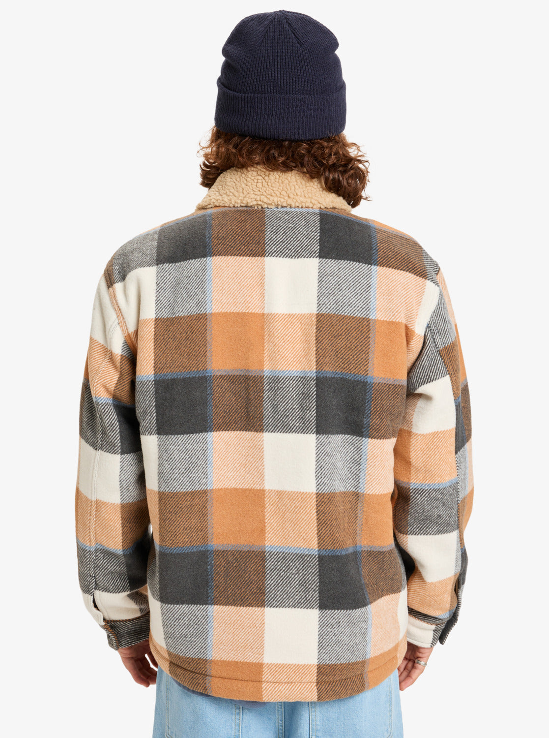 Quiksilver Mens DNA Sherpa Harrington Jacket - Almond