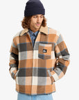Quiksilver Mens DNA Sherpa Harrington Jacket - Almond