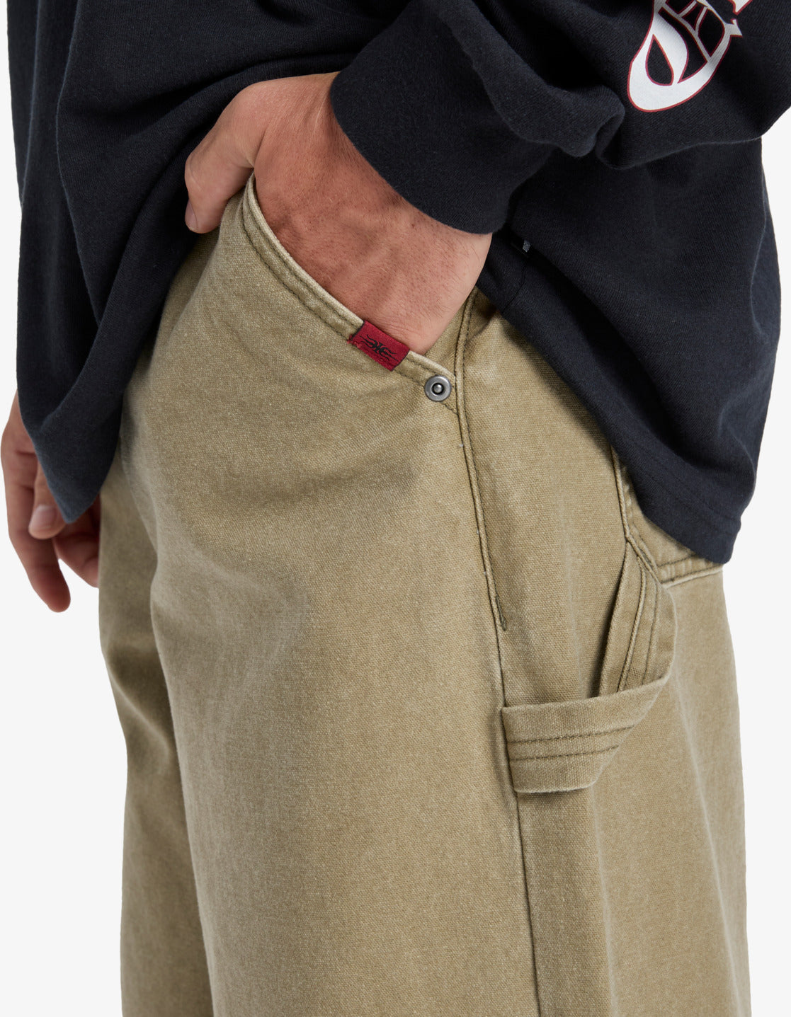 Quiksilver Mens Mercury Straight Out Wide Cargo Pants - Elmwood