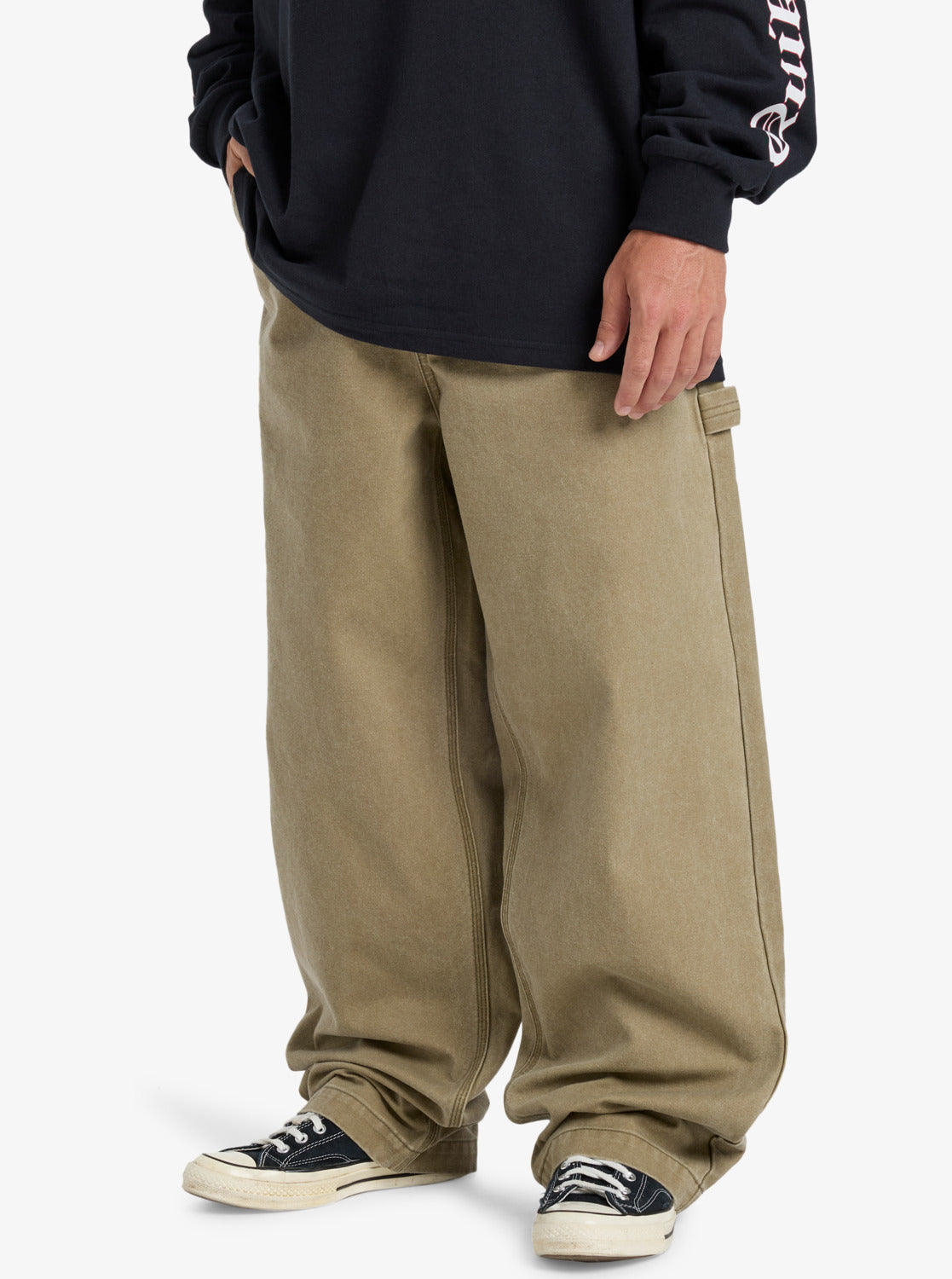 Quiksilver Mens Mercury Straight Out Wide Cargo Pants - Elmwood