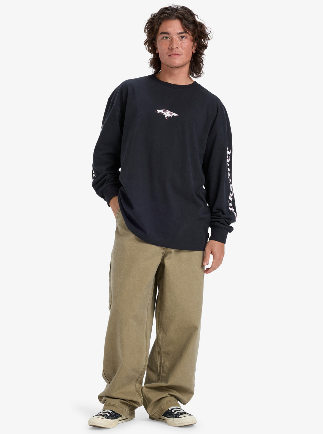 Quiksilver Mens Mercury Straight Out Wide Cargo Pants - Elmwood