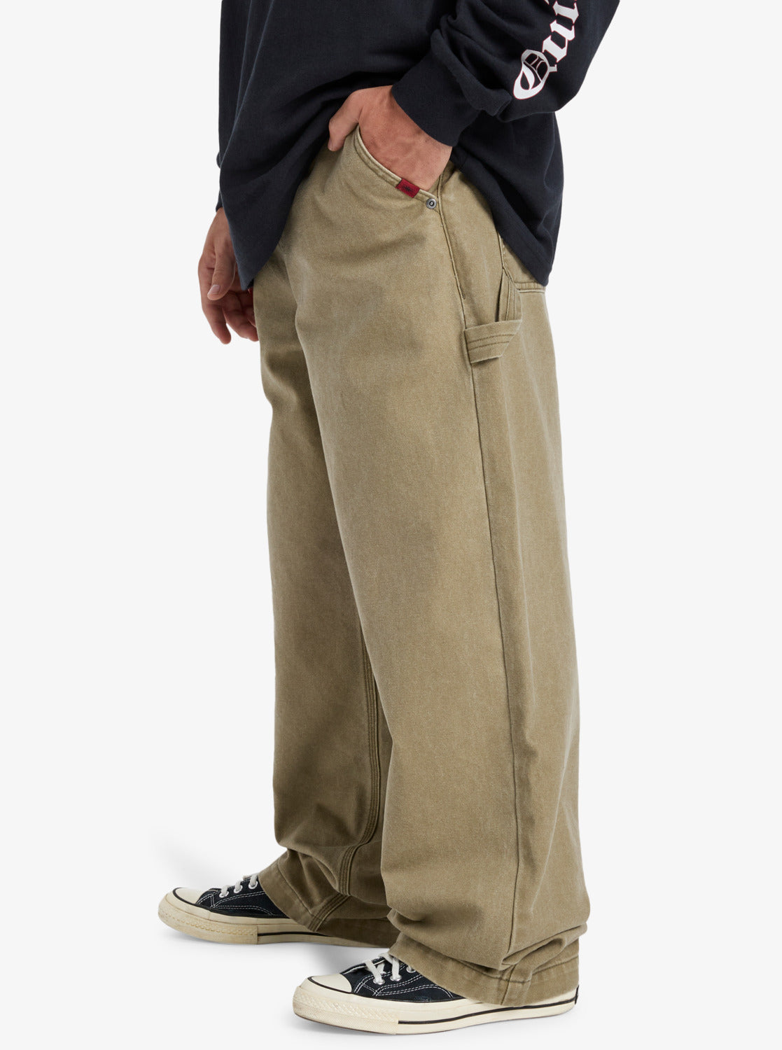 Quiksilver Mens Mercury Straight Out Wide Cargo Pants - Elmwood