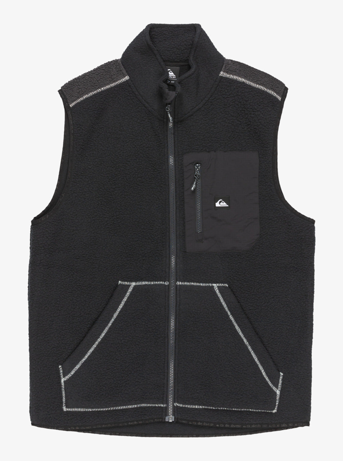 Quiksilver Mens Clean Coast Gilet Fleece - Black - ManGo Surfing