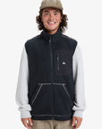 Quiksilver Mens Clean Coast Gilet Fleece - Black - ManGo Surfing