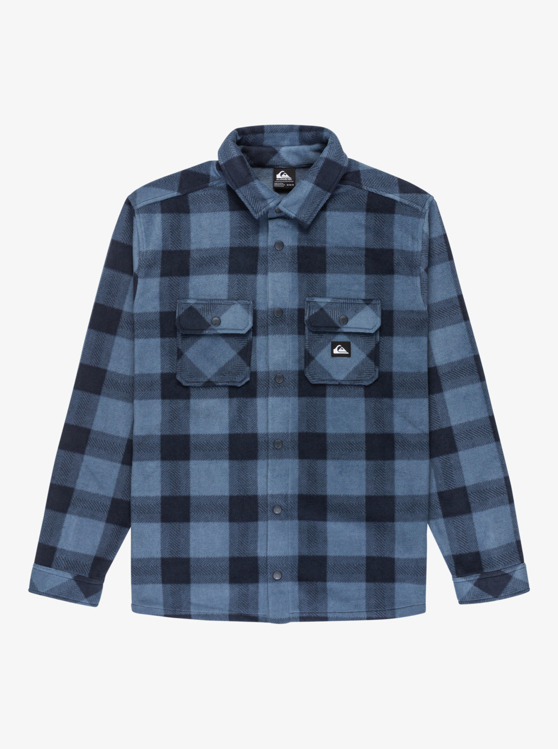 Quiksilver Mens Bering Strait Long Sleeve Check Shirt - China Blue - ManGo Surfing