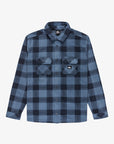 Quiksilver Mens Bering Strait Long Sleeve Check Shirt - China Blue - ManGo Surfing
