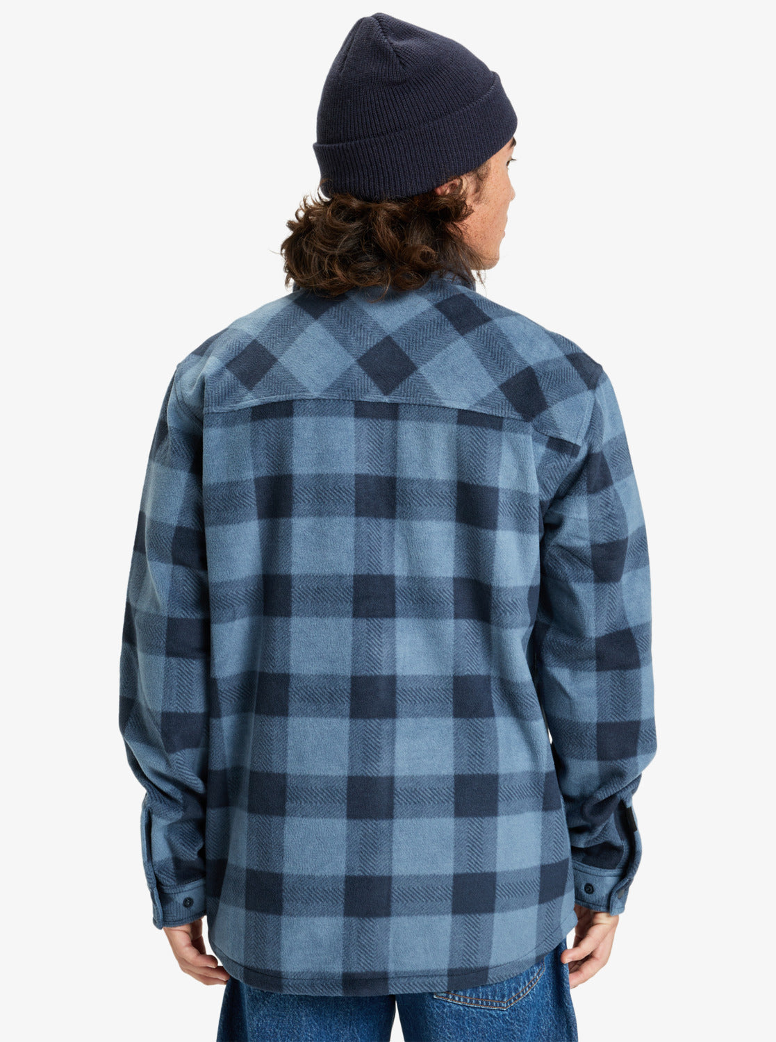 Quiksilver Mens Bering Strait Long Sleeve Check Shirt - China Blue - ManGo Surfing