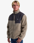 Quiksilver Mens Shallow Water Full Zip Sherpa Jacket - Fallen Rock